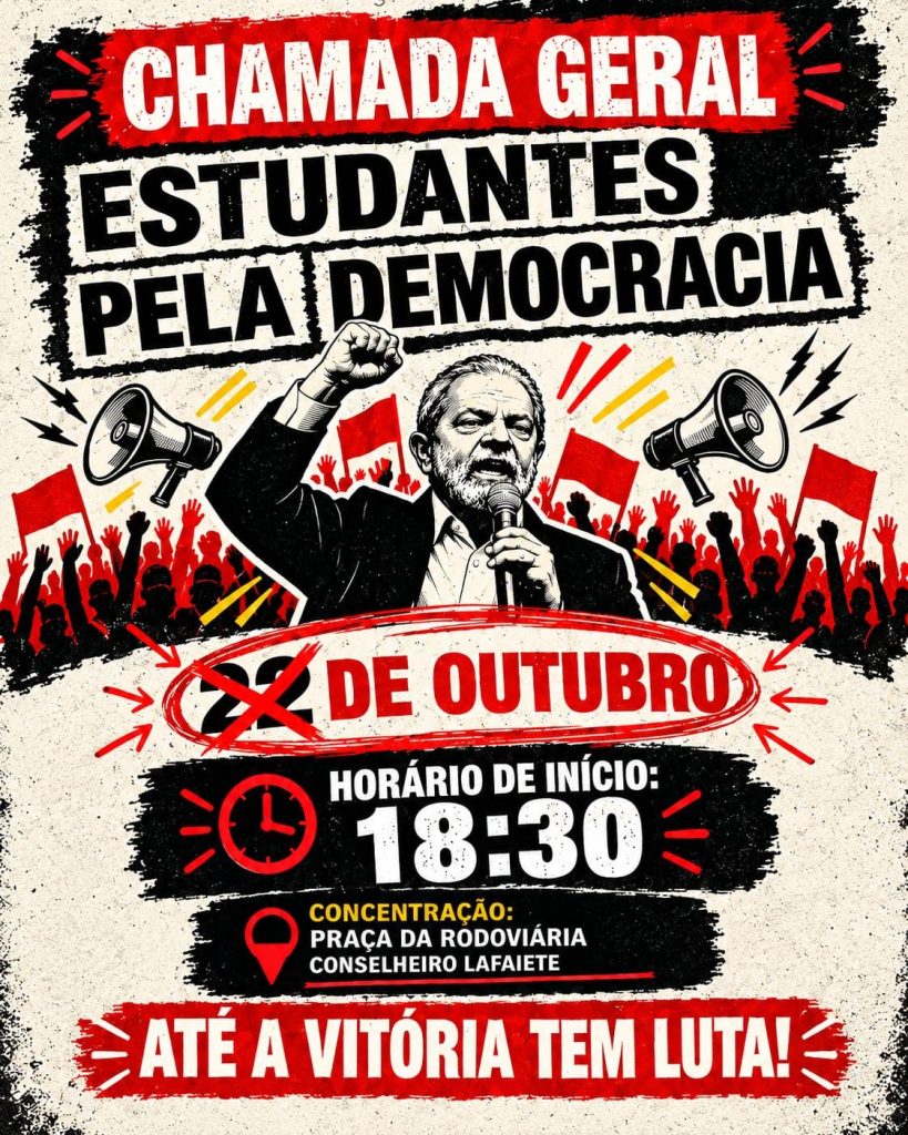 Estudantes e movimentos sociais convocam ato pela democracia em Conselheiro Lafaiete