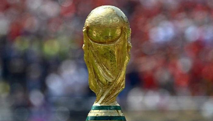 © Troféu da Copa do Mundo exibido antes da final entre Espanha e Argentina (Foto: Pedro Ugarte/AFP)