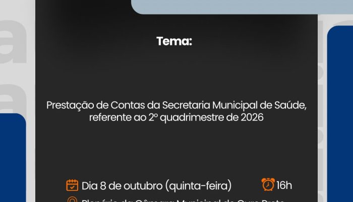 Assessoria de Comunicação e Eventos Câmara Municipal de Ouro Preto
