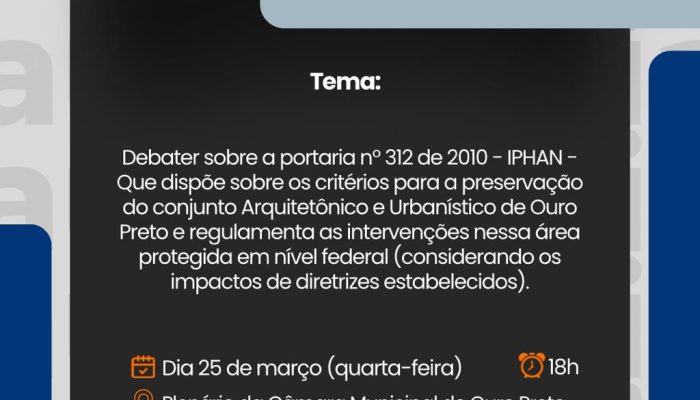 Assessoria de Comunicação e Eventos Câmara Municipal de Ouro Preto