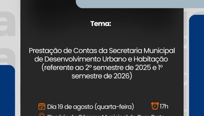 Assessoria de Comunicação e Eventos Câmara Municipal de Ouro Preto
