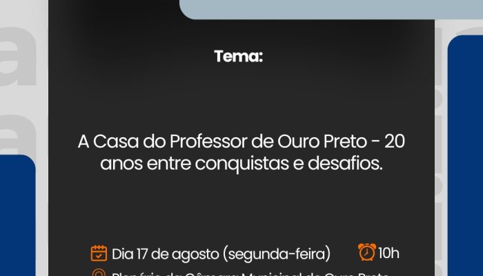 Assessoria de Comunicação e Eventos Câmara Municipal de Ouro Preto