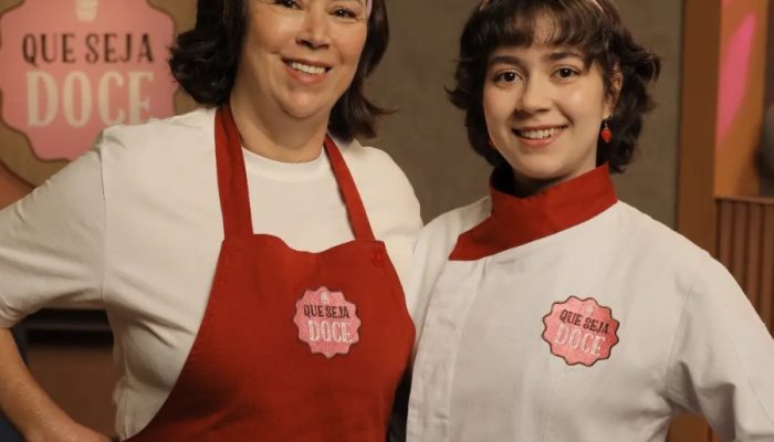 Confeiteira participou da competição ao lado da mãe, Alécia Dias; dupla será destaque no programa É de Casa, da TV Globo, neste sábado (12)