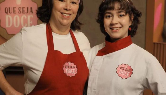 Confeiteira participou da competição ao lado da mãe, Alécia Dias; dupla será destaque no programa É de Casa, da TV Globo, neste sábado (12)