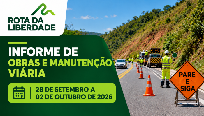 Intervenções incluem melhorias no pavimento e limpeza de encostas, com operação PARE e SIGA em trechos da MG-262 e MG-329