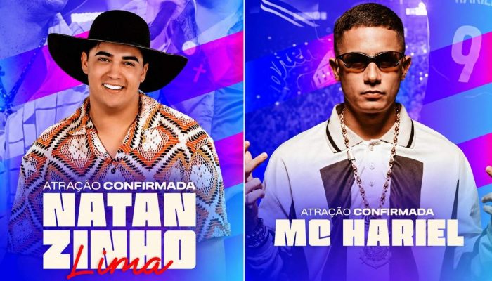 Cantor sergipano se apresenta no Bloco Cabrobró no domingo de Carnaval, dia 7 de fevereiro; MC Hariel também integra a programação