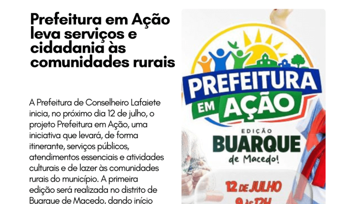Prefeitura em ação