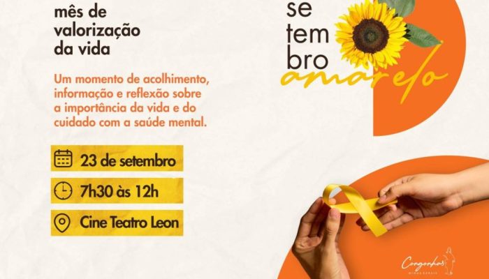 Hoje é dia de falar sobre cuidado: Congonhas realiza ação especial pelo Setembro Amarelo Publi...