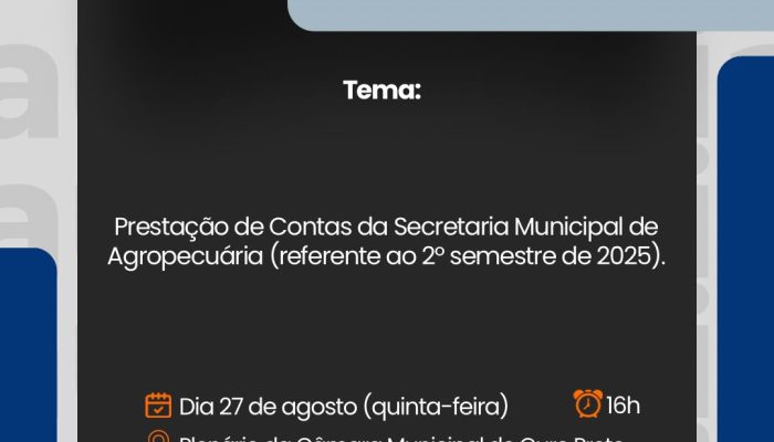 Assessoria de Comunicação e Eventos Câmara Municipal de Ouro Preto