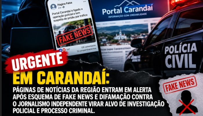 GUERRA CONTRA A IMPRENSA: suposta página falsa para difamar portal de Carandaí vira caso de pol...
