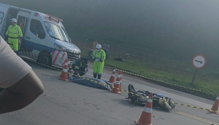 Domingo termina em tragédia: motociclista morre em acidente na entrada de Buarque de Macedo, em Lafaiete