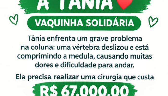 URGENTE: A TÂNIA PRECISA DA NOSSA AJUDA PARA VOLTAR A ANDAR!
